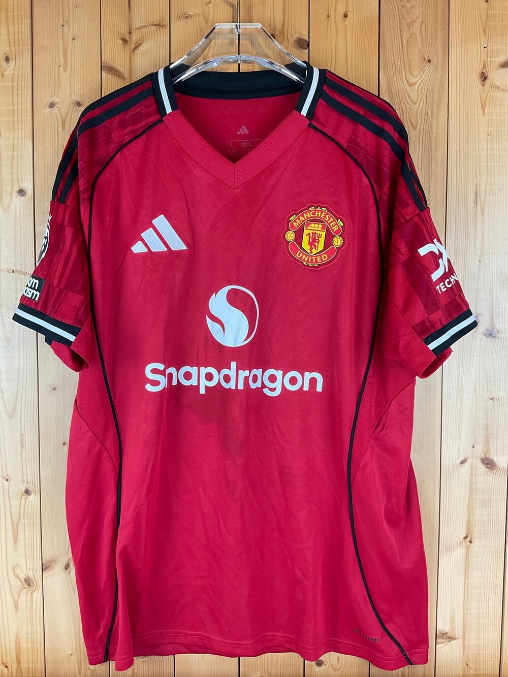 Adidas Manchester United Matheus Cunha #10 Soccer Jersey, Red - Size L